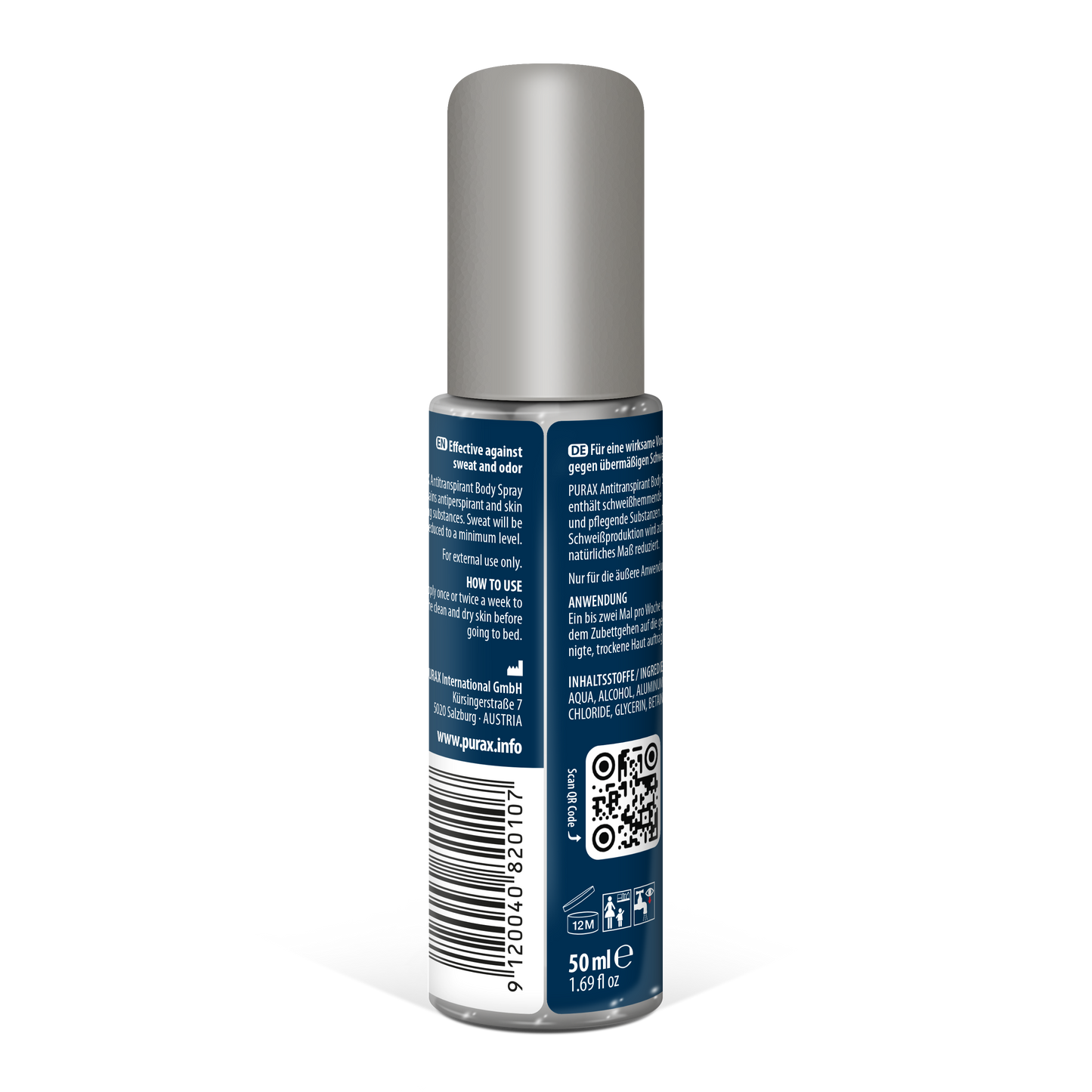 PURAX Spray anti-transpirant pour le corps 50ml